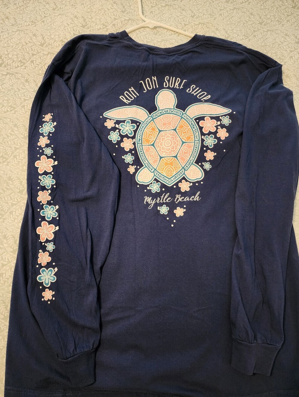 Ron Jon Surf Shop Women's Floral Turtle Myrtle Beach Long Sleeve Tee, Size XL - Picture 7 of 7